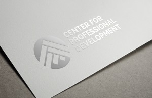 Center for Professional Development Logo on silver foil