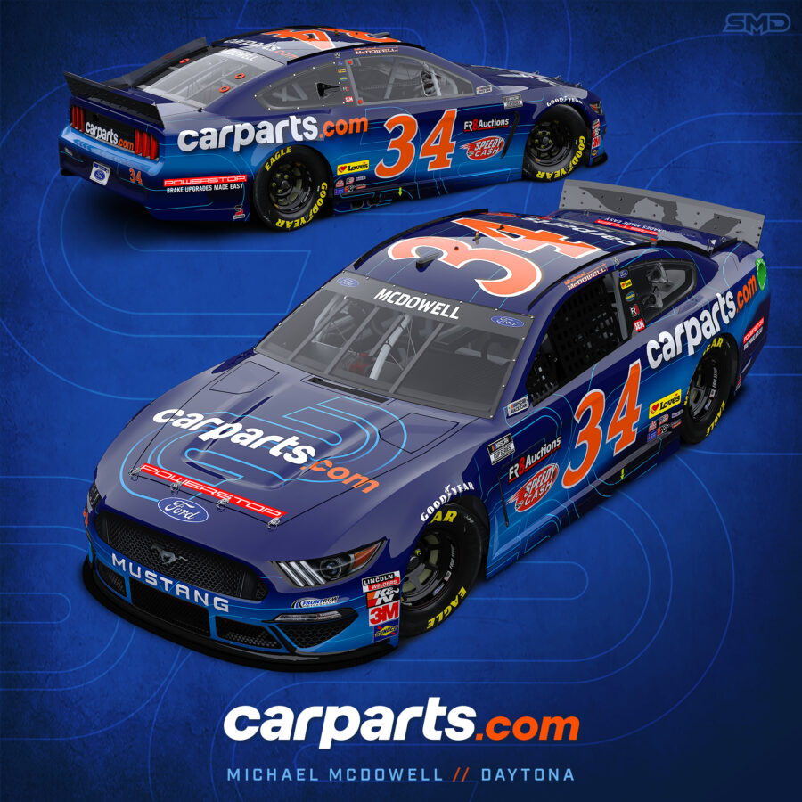 NASCAR Cup Series CarParts.com Paint Scheme Design - Michael McDowell (Daytona)