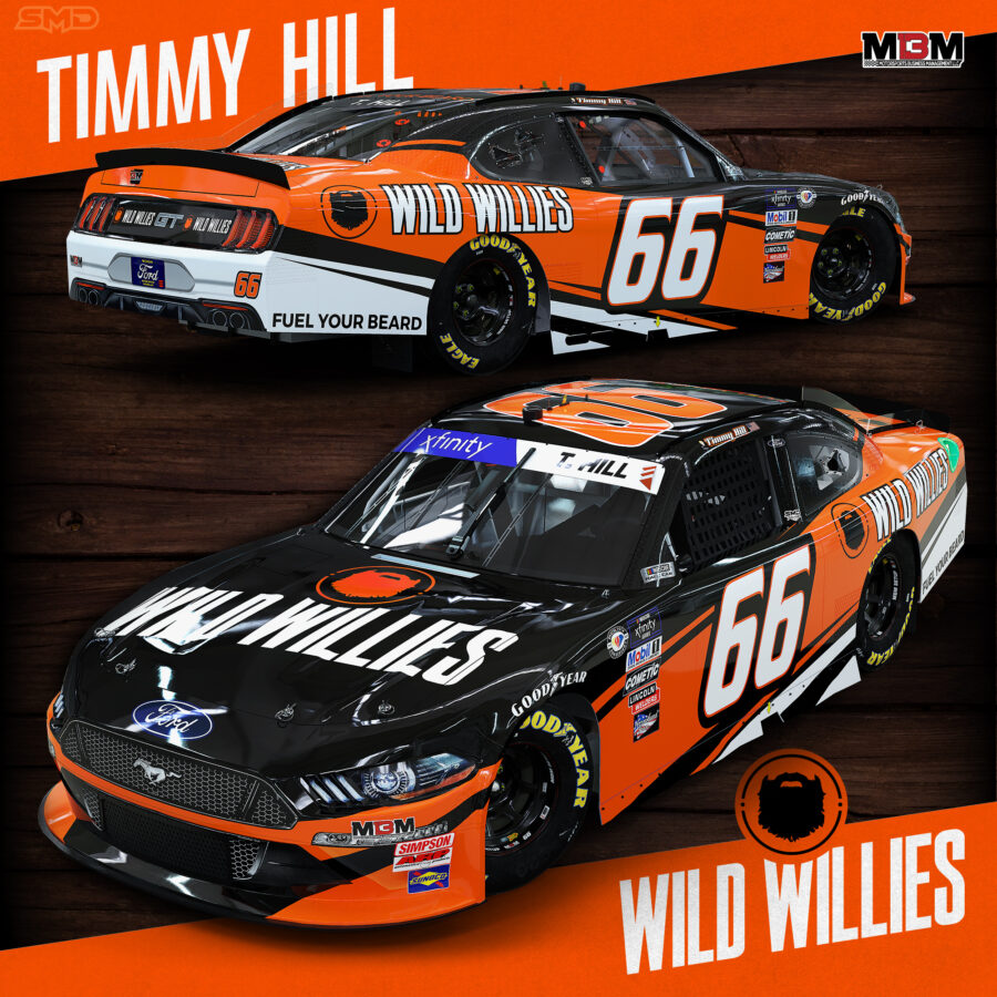 2023 NASCAR Xfinity Series Wild Willies Paint Scheme Design - Timmy Hill
