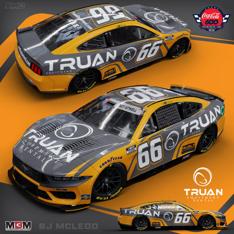 2024 NASCAR Cup Series Paint Scheme - Truan Equipment - BJ McLeod (Charlotte)