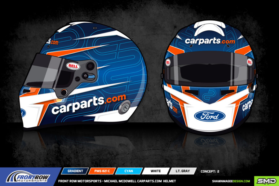 NASCAR Cup Series CarParts.com Helmet Design - Michael McDowell