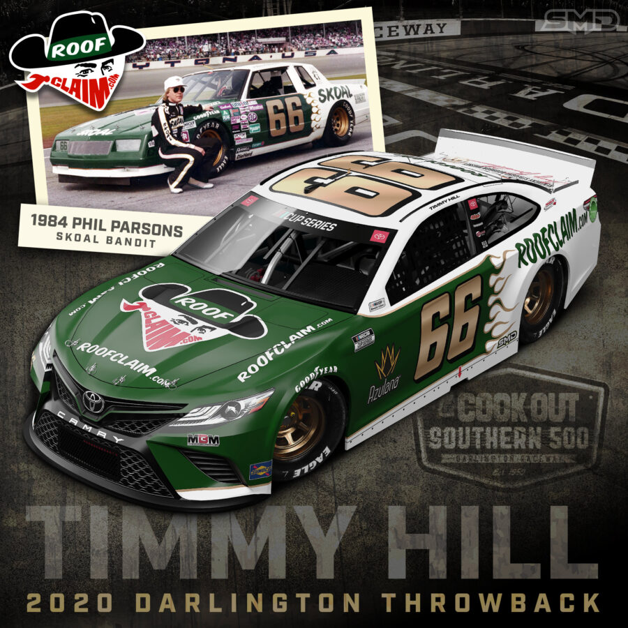2020 NASCAR Cup Series RoofClaim Paint Scheme Design - Timmy Hill (Darlington Throwback)