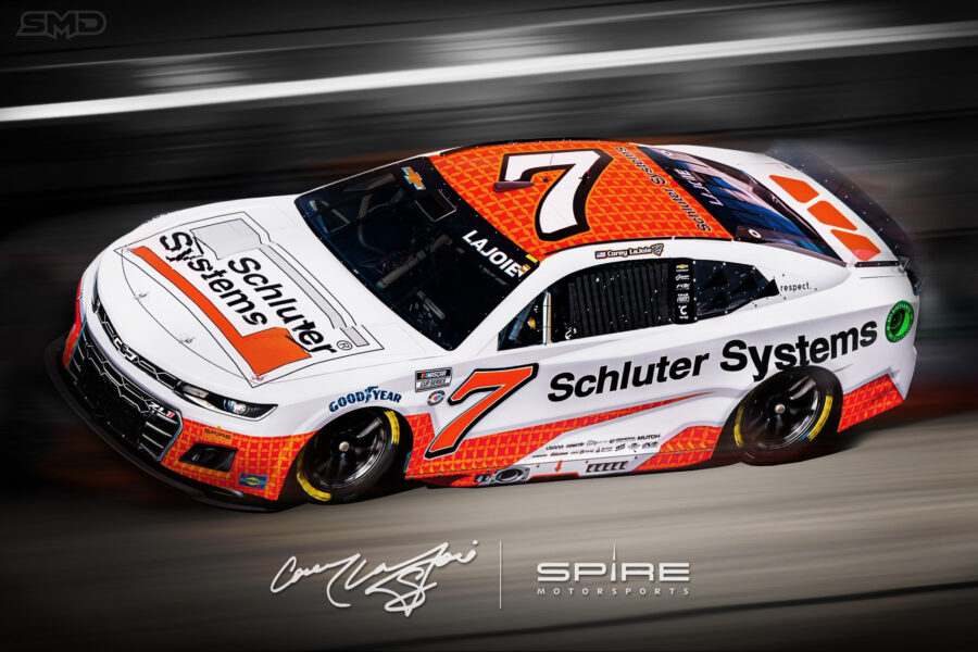 2023 NASCAR Cup Series Schluter Systems Paint Scheme Design - Corey LaJoie