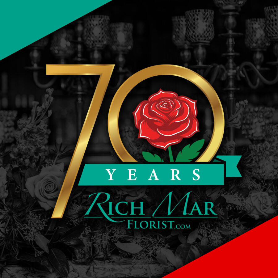 Rich Mar Florist 70th Anniversary logo design